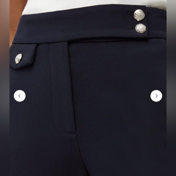 VERONICA BEARD Renzo Crest Black Button Dress Pants 12 - Picture 4 of 12